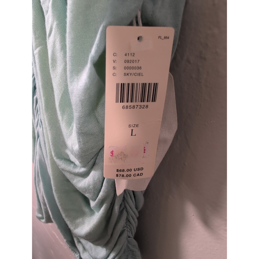 Pilcro Anthropologie Top Large Green Yellow Tank Ruched Reversible Halter New - Picture 6 of 9